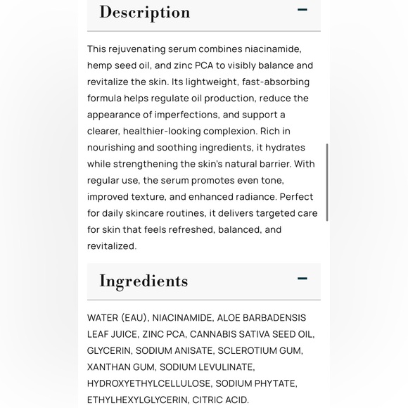 Acure Rejuvenating Niacinamide Serum, NWOB - Picture 4 of 5